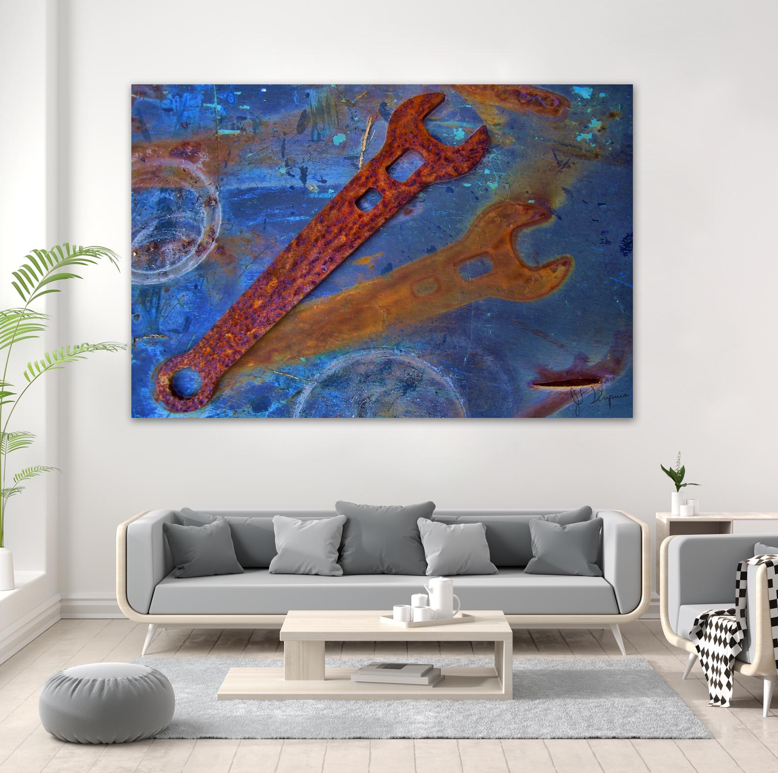 Rusty Tools II by Jean-François Dupuis on GIANT ART - blue photo art