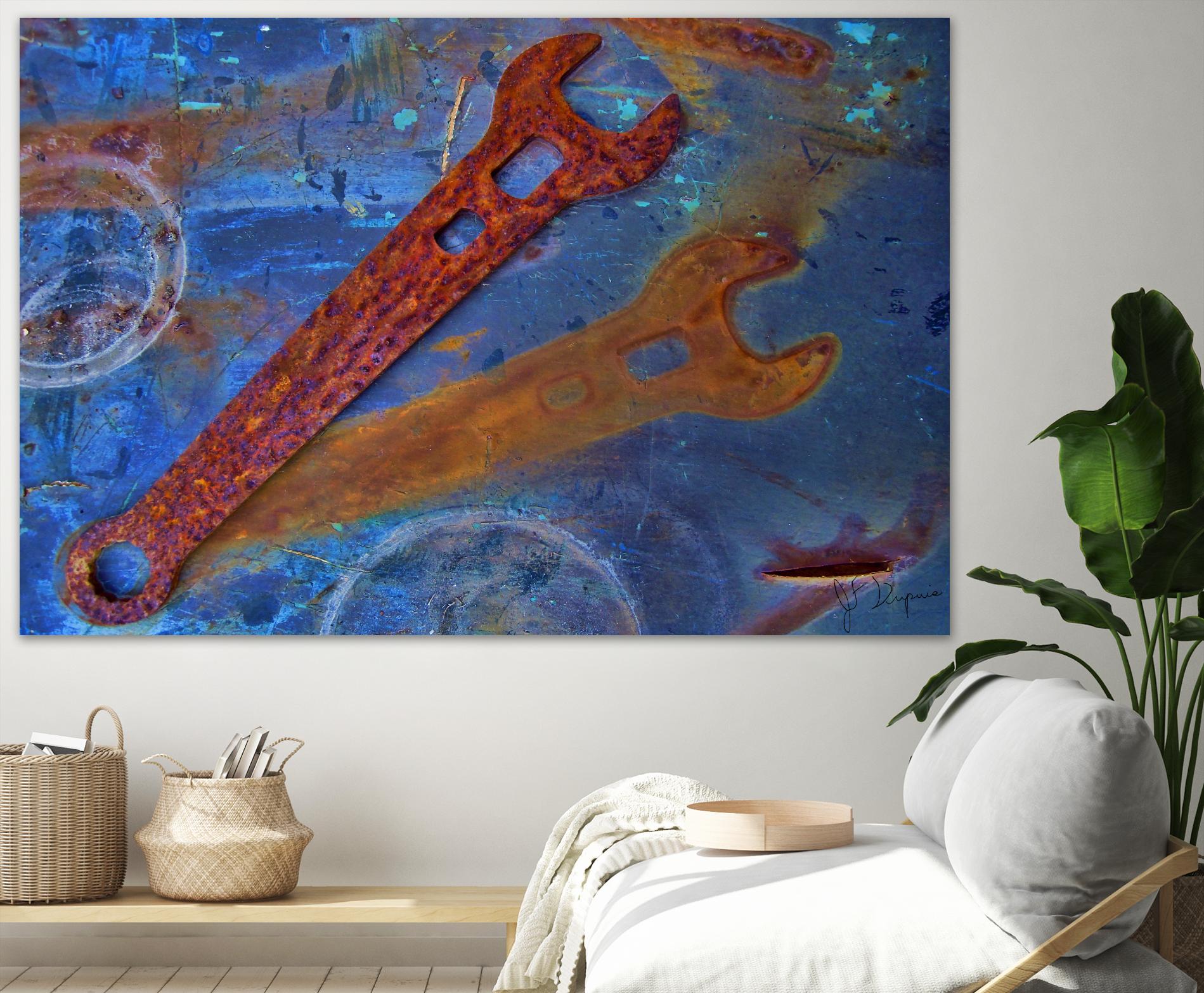 Rusty Tools II by Jean-François Dupuis on GIANT ART - blue photo art