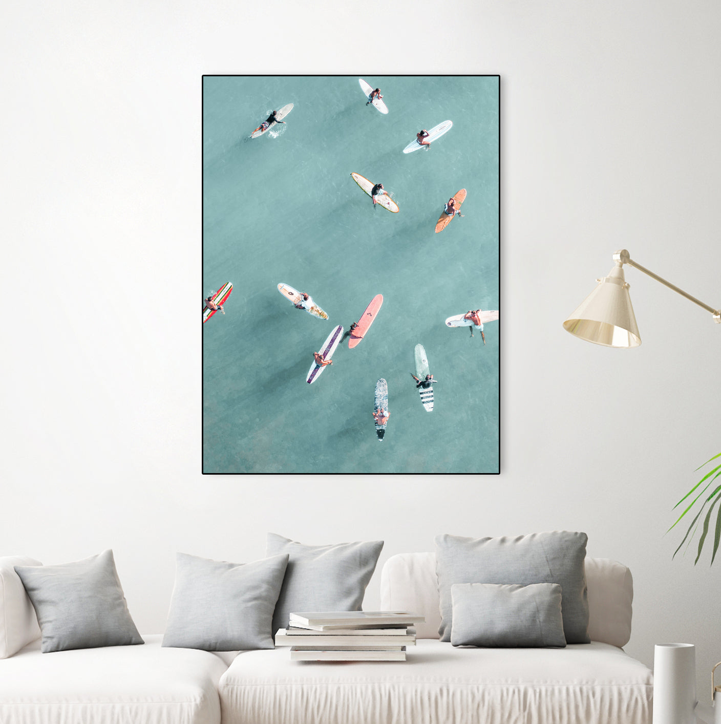 Surfers by Uknown on GIANT ART - blue coastal surfboards