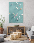 Surfers II by Uknown on GIANT ART - blue coastal surfboards