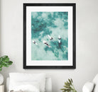 Surfers I by Unknown on GIANT ART - blue coastal ocean