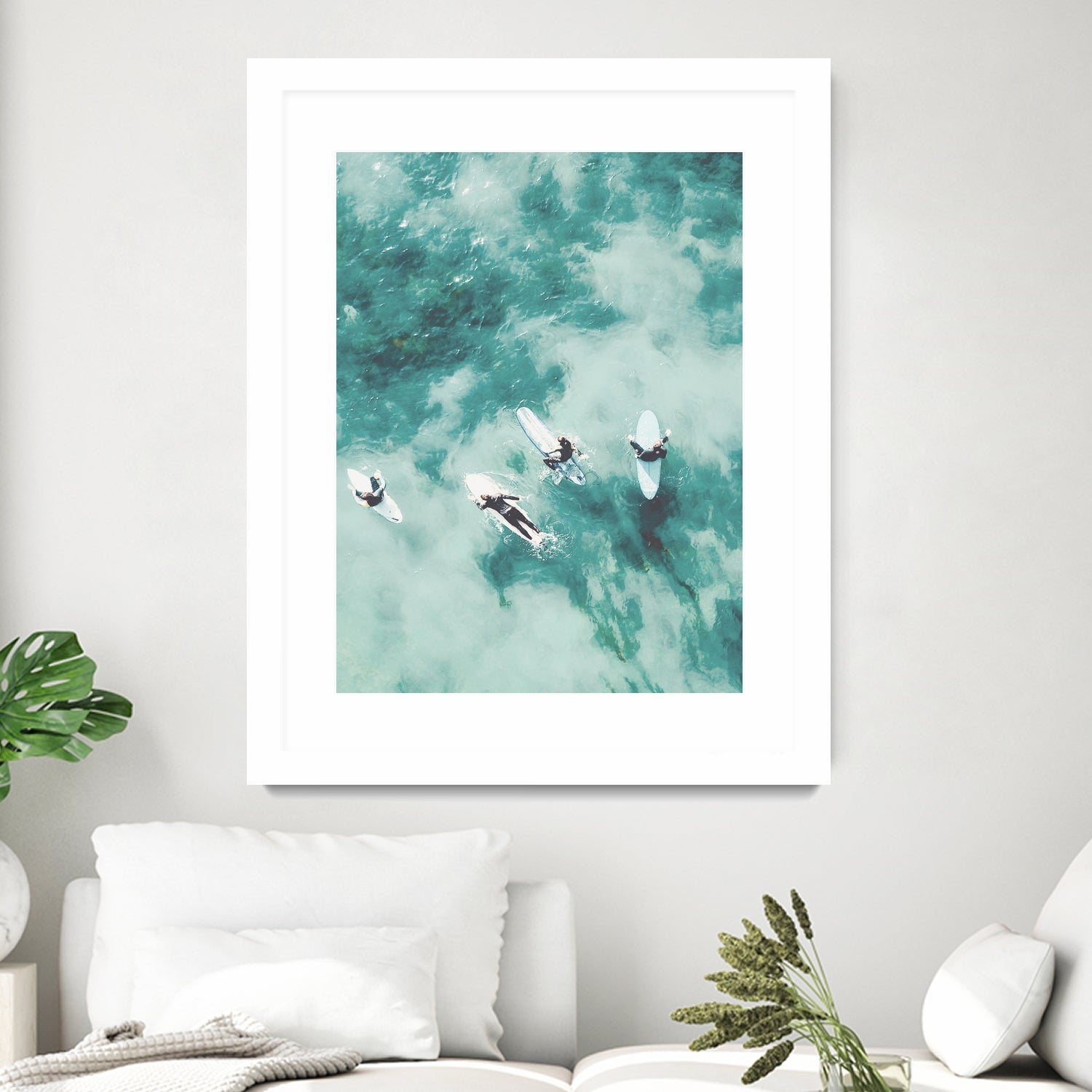 Surfers I by Unknown on GIANT ART - blue coastal ocean