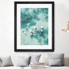 Surfers I by Unknown on GIANT ART - blue coastal ocean