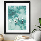 Surfers I by Unknown on GIANT ART - blue coastal ocean