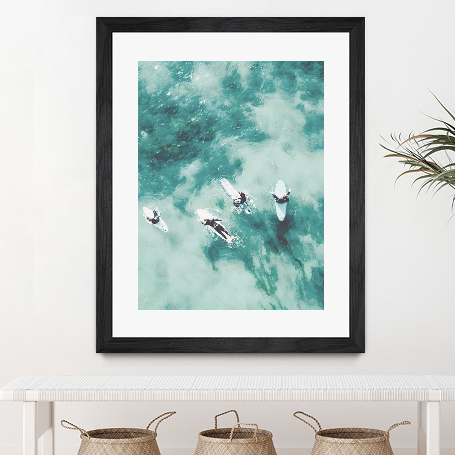 Surfers I by Unknown on GIANT ART - blue coastal ocean