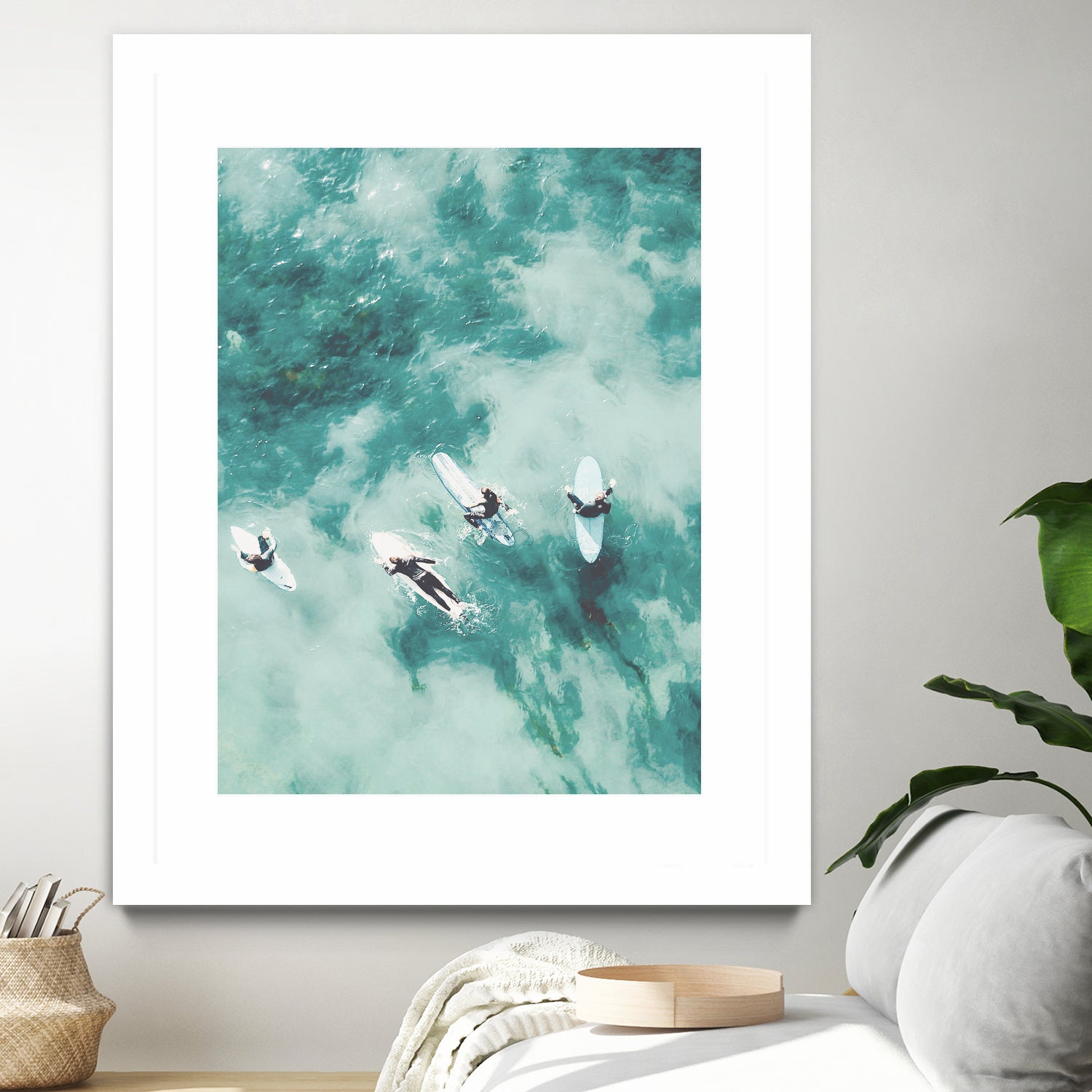 Surfers I by Unknown on GIANT ART - blue coastal ocean