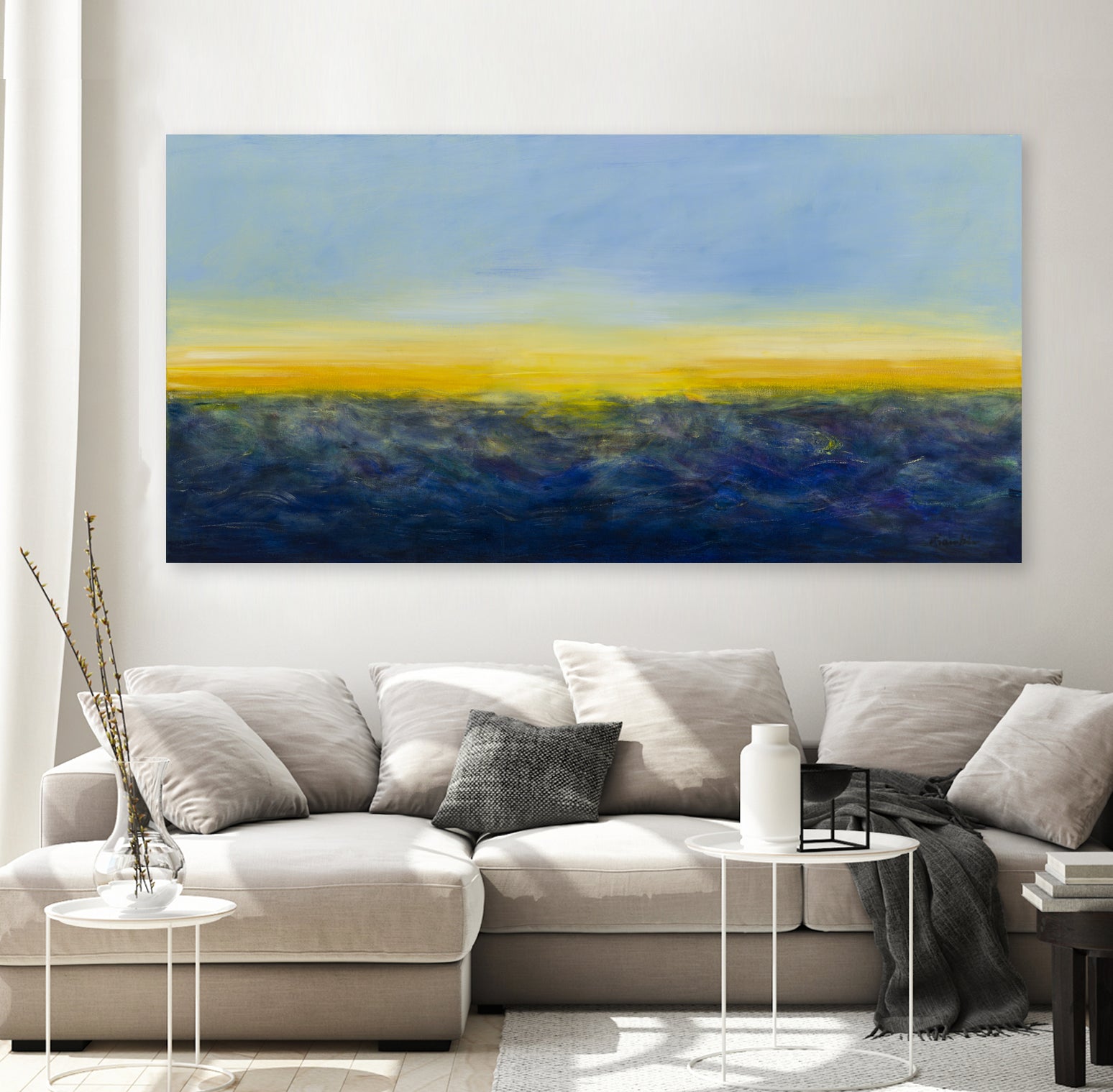 Ocean mood by Diane Lambin on GIANT ART - blue abstract ocean