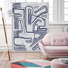 Centric -Blue Ice - 8 by Lori Dubois on GIANT ART - grey linear