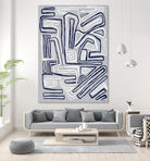 Centric -Blue Ice - 8 by Lori Dubois on GIANT ART - grey linear