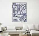 Centric -Blue Ice - 8 by Lori Dubois on GIANT ART - grey linear