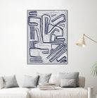 Centric -Blue Ice - 8 by Lori Dubois on GIANT ART - grey linear