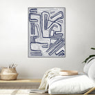 Centric -Blue Ice - 8 by Lori Dubois on GIANT ART - grey linear