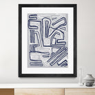 Centric -Blue Ice - 8 by Lori Dubois on GIANT ART - blue linear