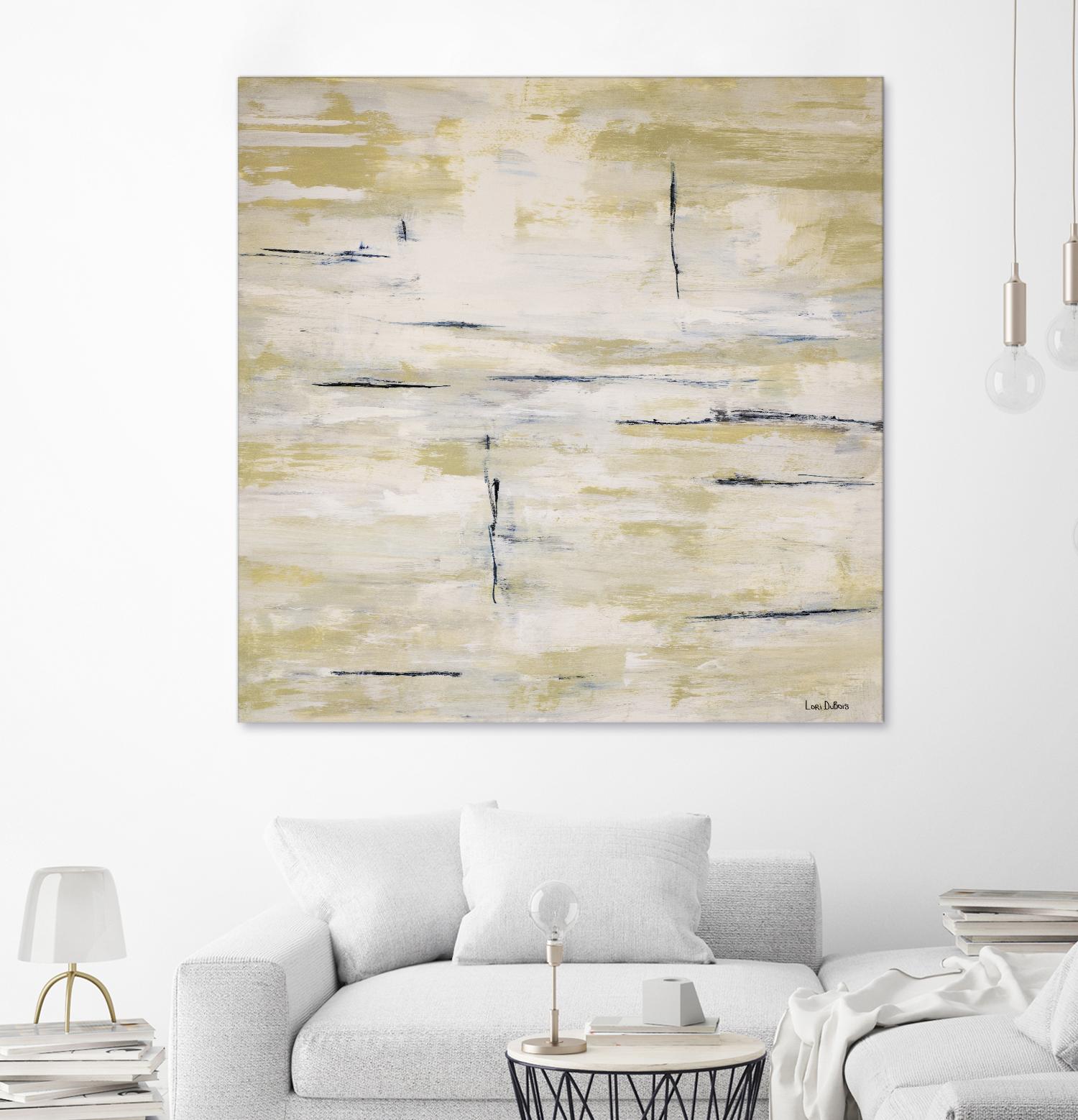 RainWater - Beige by Lori Dubois on GIANT ART - beige abstract ton sur ton