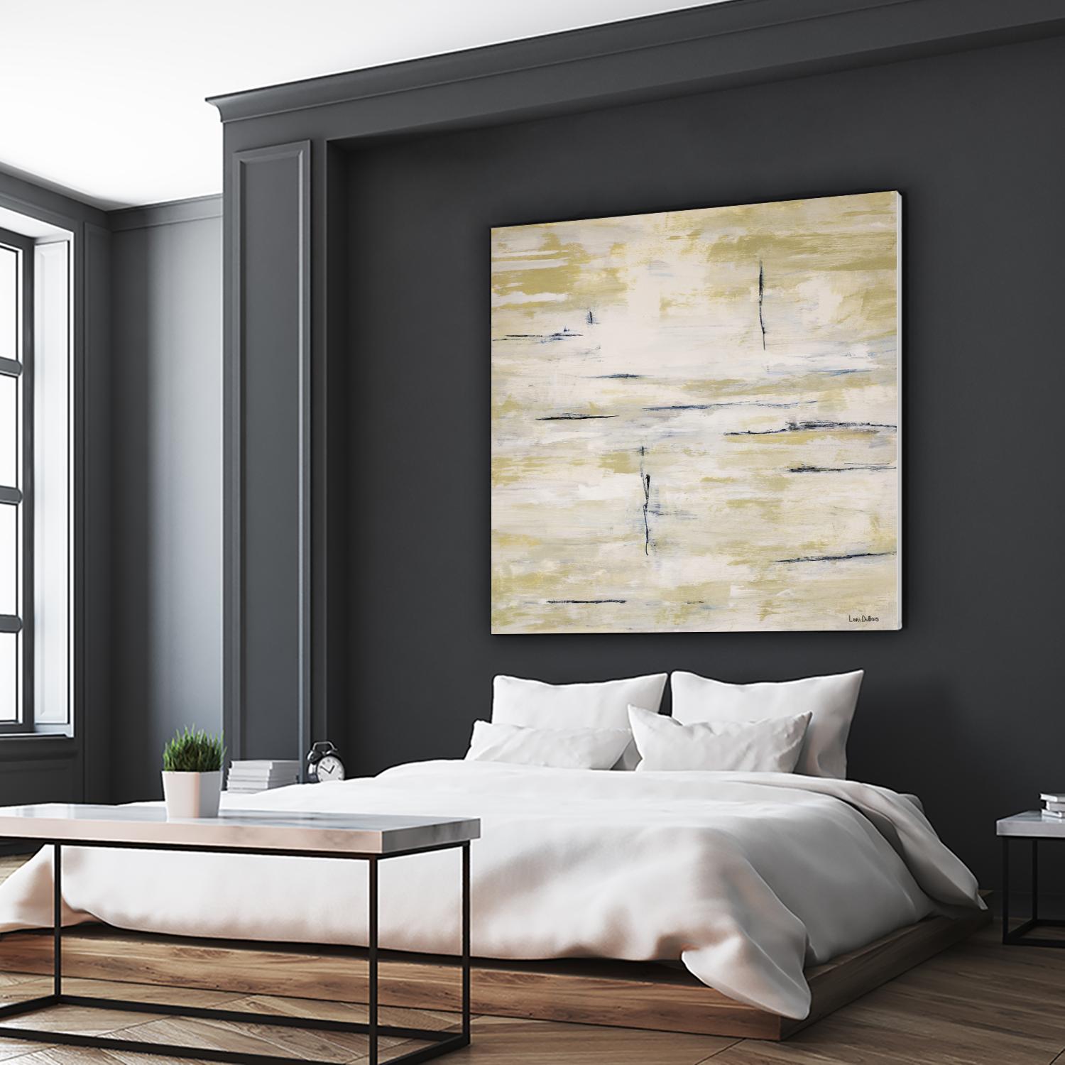 RainWater - Beige by Lori Dubois on GIANT ART - beige abstract ton sur ton