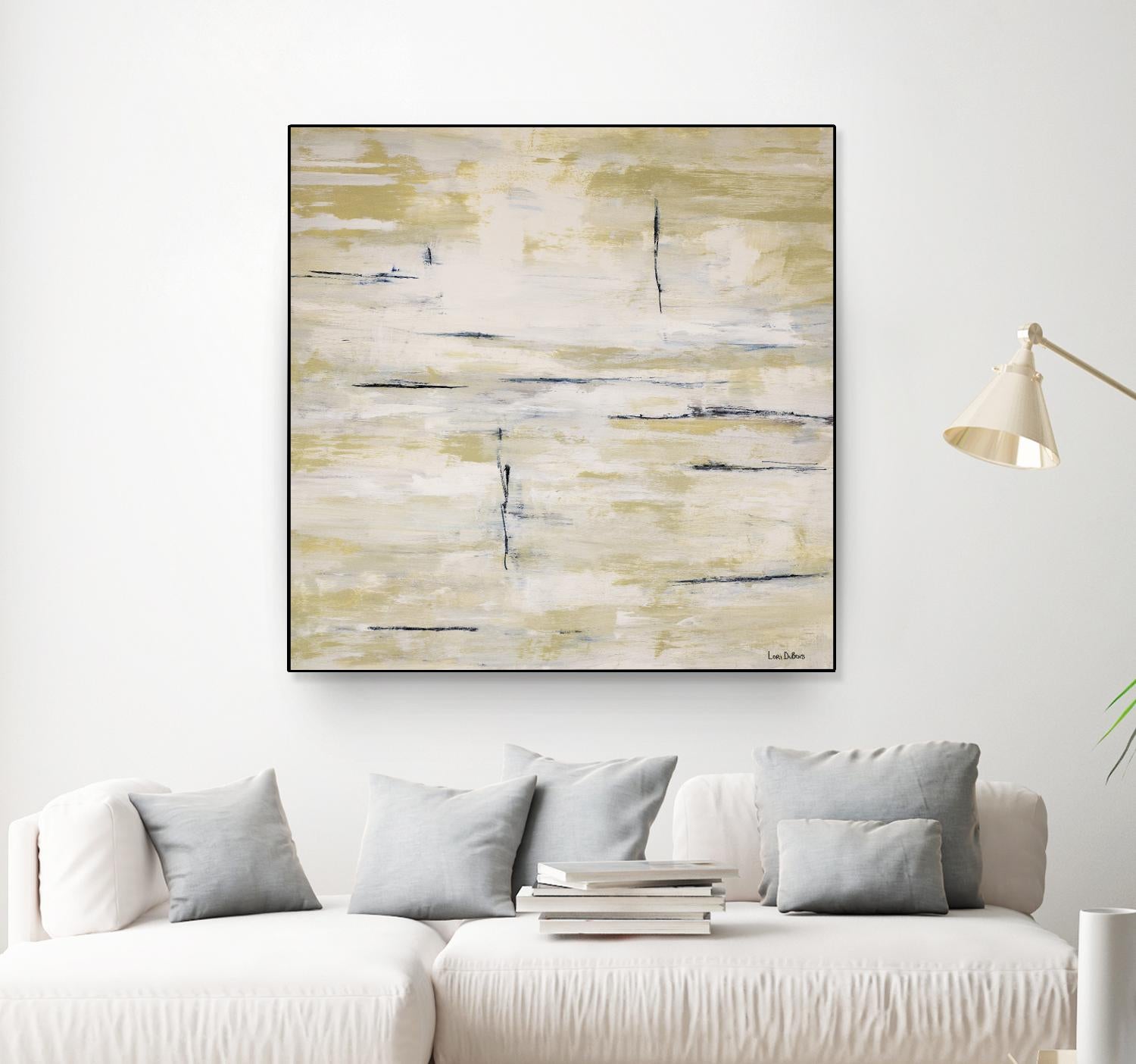 RainWater - Beige by Lori Dubois on GIANT ART - beige abstract ton sur ton