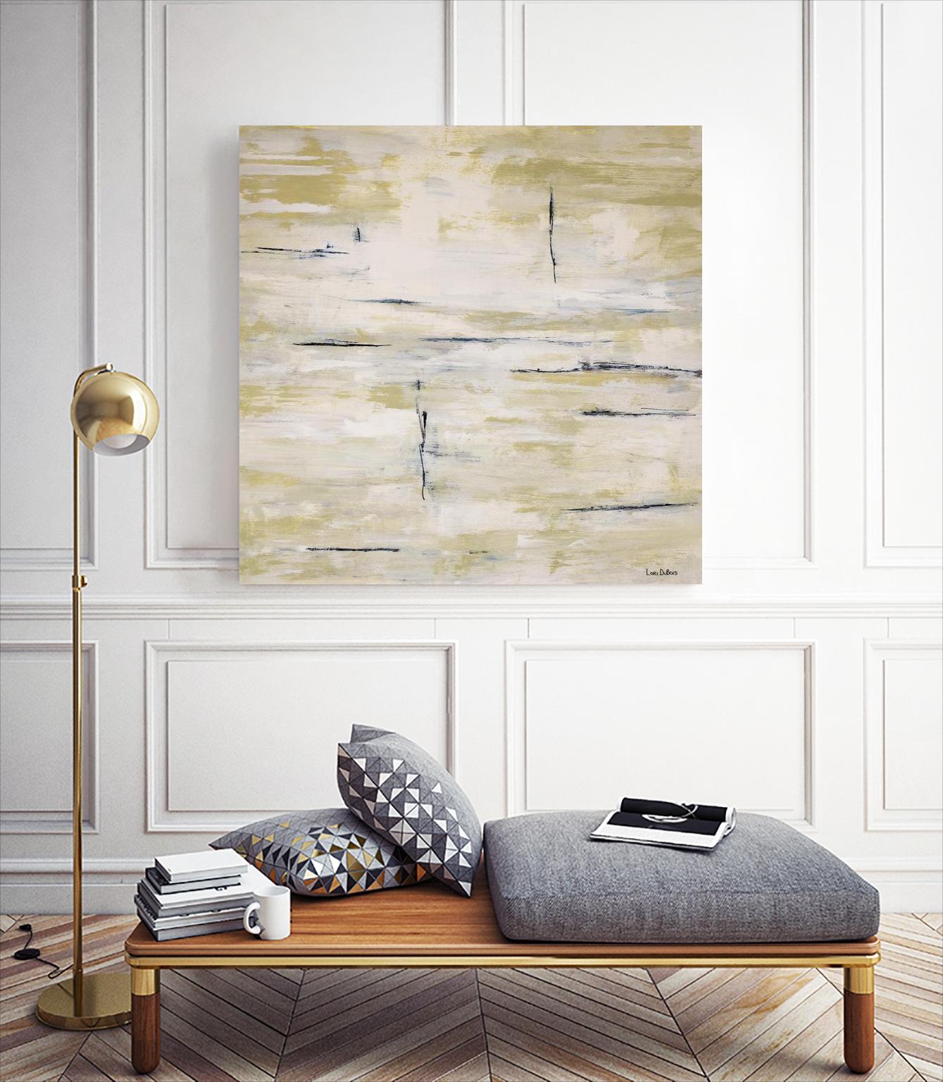 RainWater - Beige by Lori Dubois on GIANT ART - beige abstract ton sur ton
