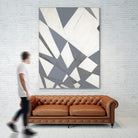 Nautical Flags – Gray - 1 by Lori Dubois on GIANT ART - grey abstract forme géométrique