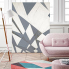 Nautical Flags – Gray - 1 by Lori Dubois on GIANT ART - grey abstract forme géométrique