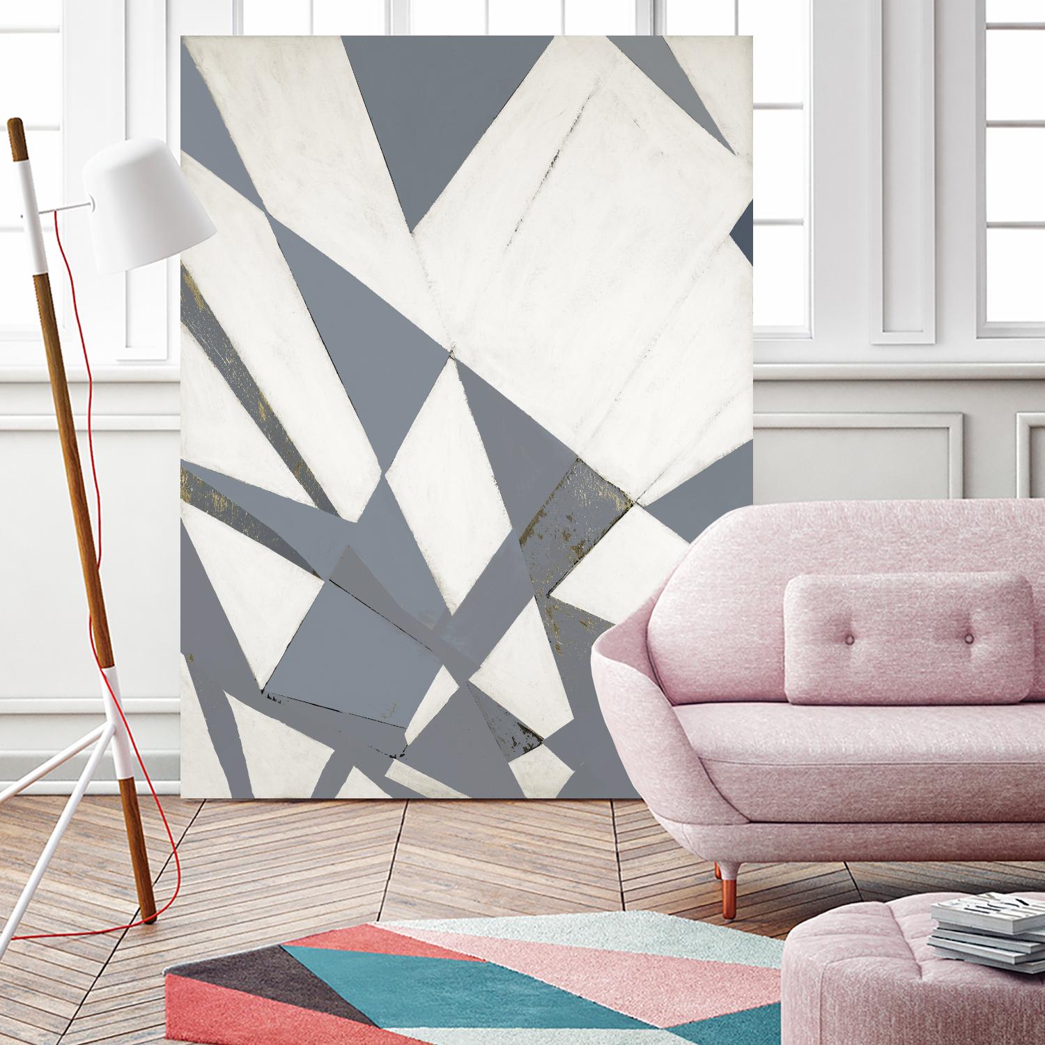 Nautical Flags – Gray - 1 by Lori Dubois on GIANT ART - grey abstract forme géométrique