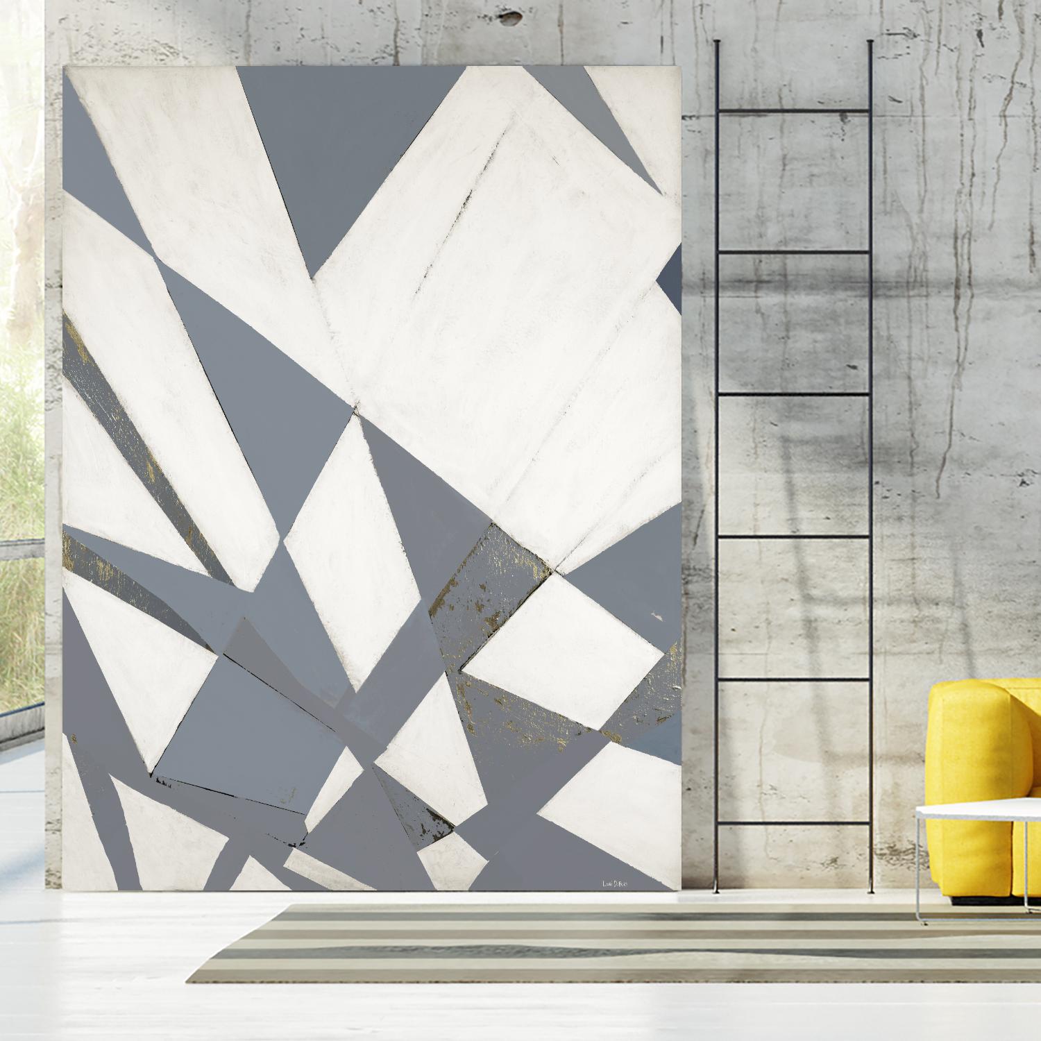 Nautical Flags – Gray - 1 by Lori Dubois on GIANT ART - grey abstract forme géométrique