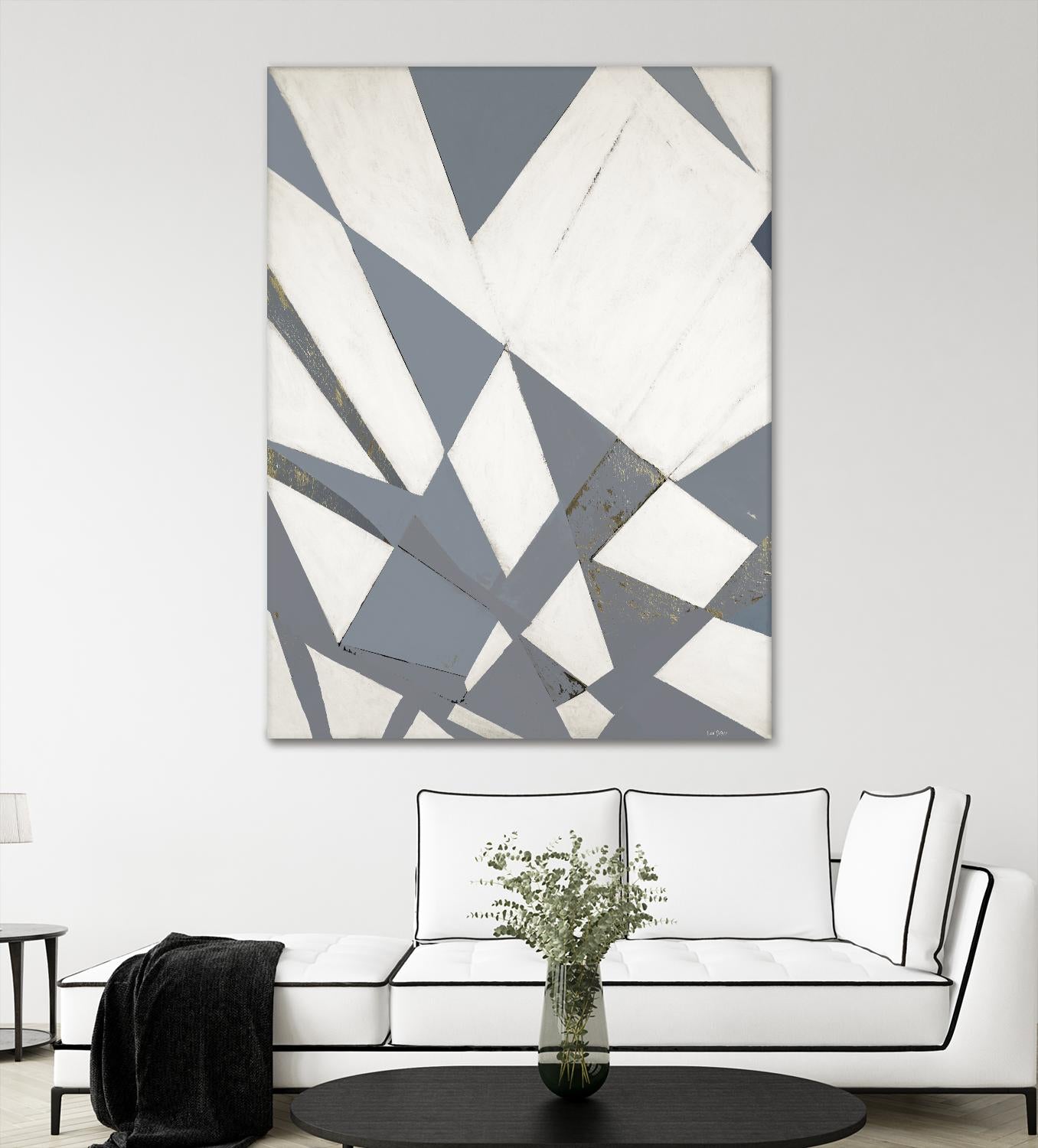 Nautical Flags – Gray - 1 by Lori Dubois on GIANT ART - grey abstract forme géométrique