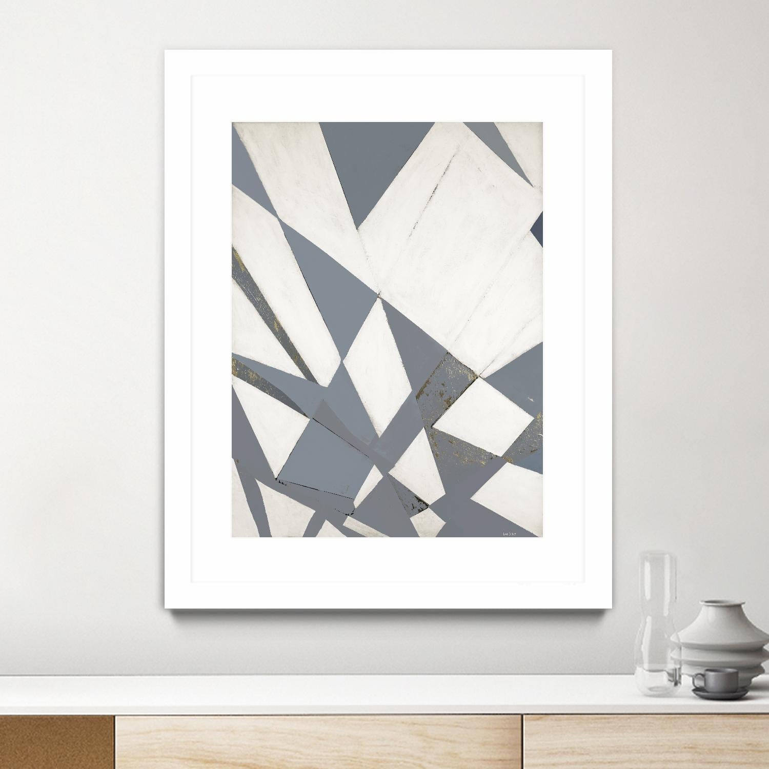 Nautical Flags – Gray - 1 by Lori Dubois on GIANT ART - white shapes artistes du québec