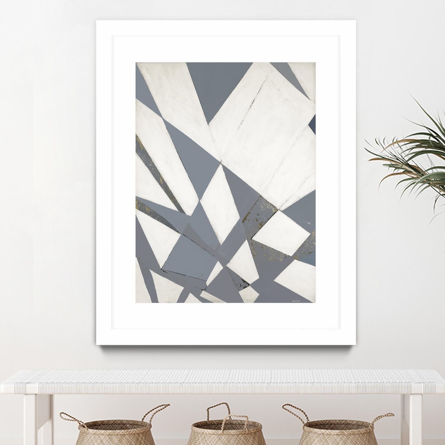 Nautical Flags – Gray - 1 by Lori Dubois on GIANT ART - white shapes artistes du québec