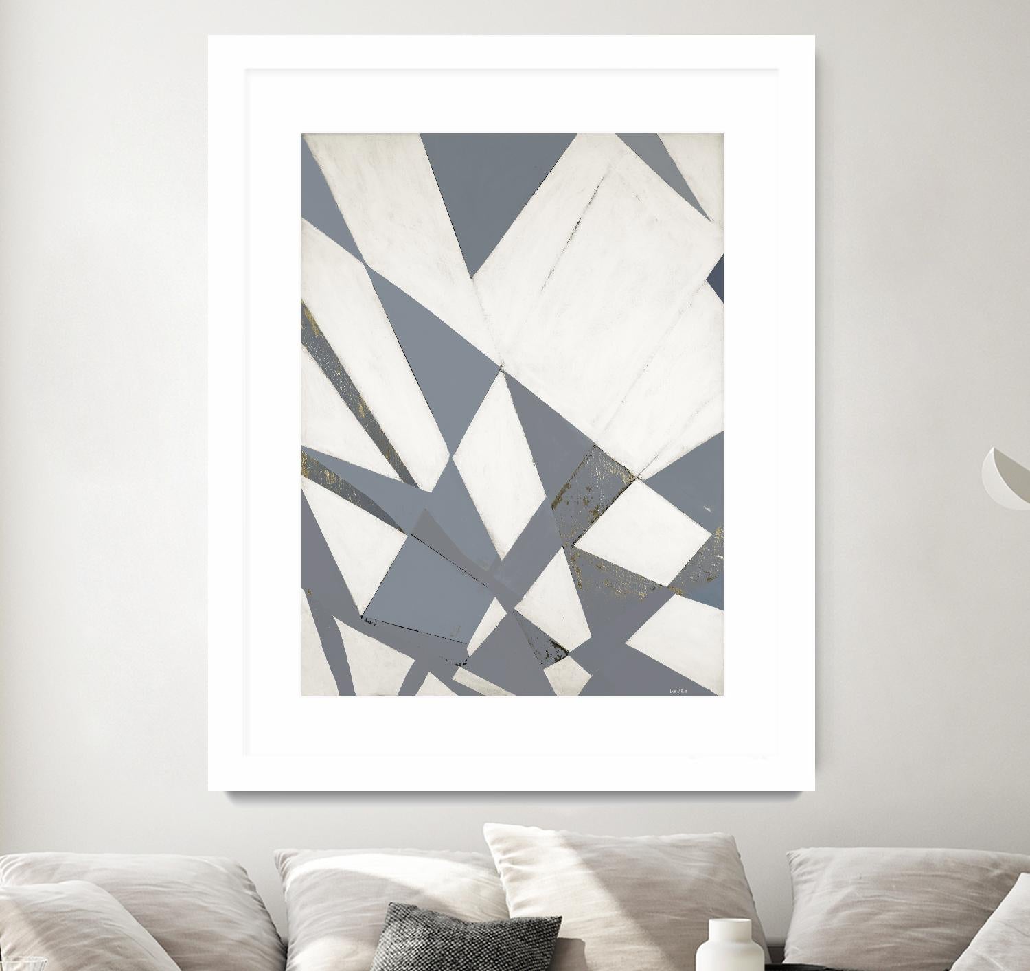 Nautical Flags – Gray - 1 by Lori Dubois on GIANT ART - white shapes artistes du québec