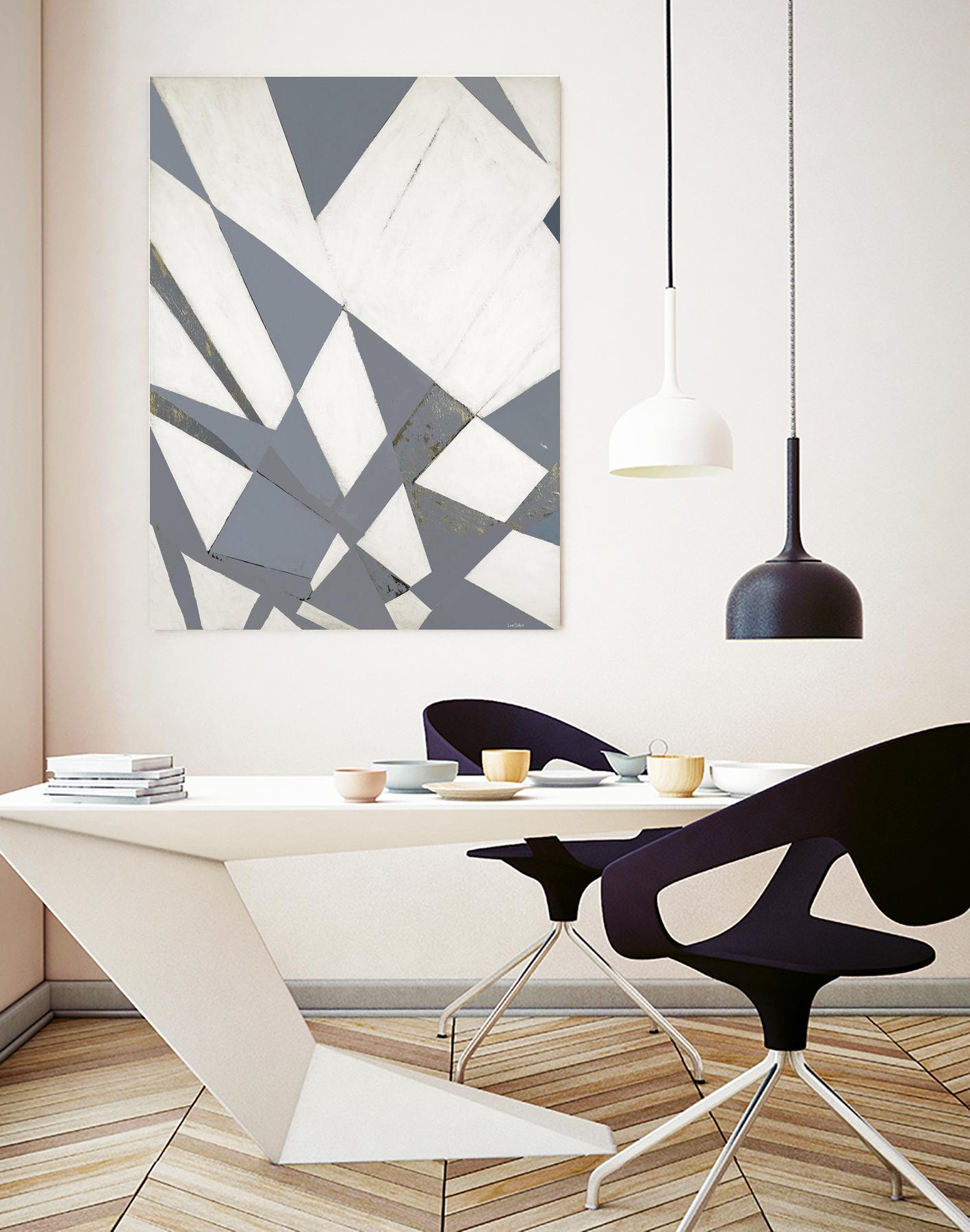 Nautical Flags – Gray - 1 by Lori Dubois on GIANT ART - white shapes artistes du québec