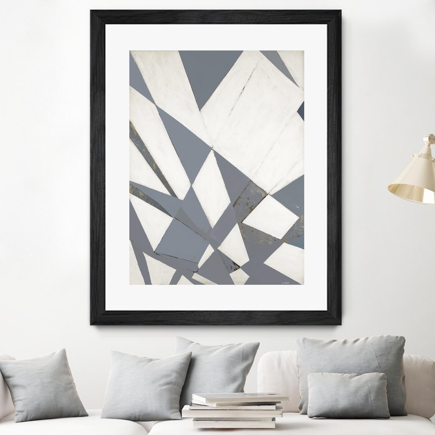 Nautical Flags – Gray - 1 by Lori Dubois on GIANT ART - white shapes artistes du québec