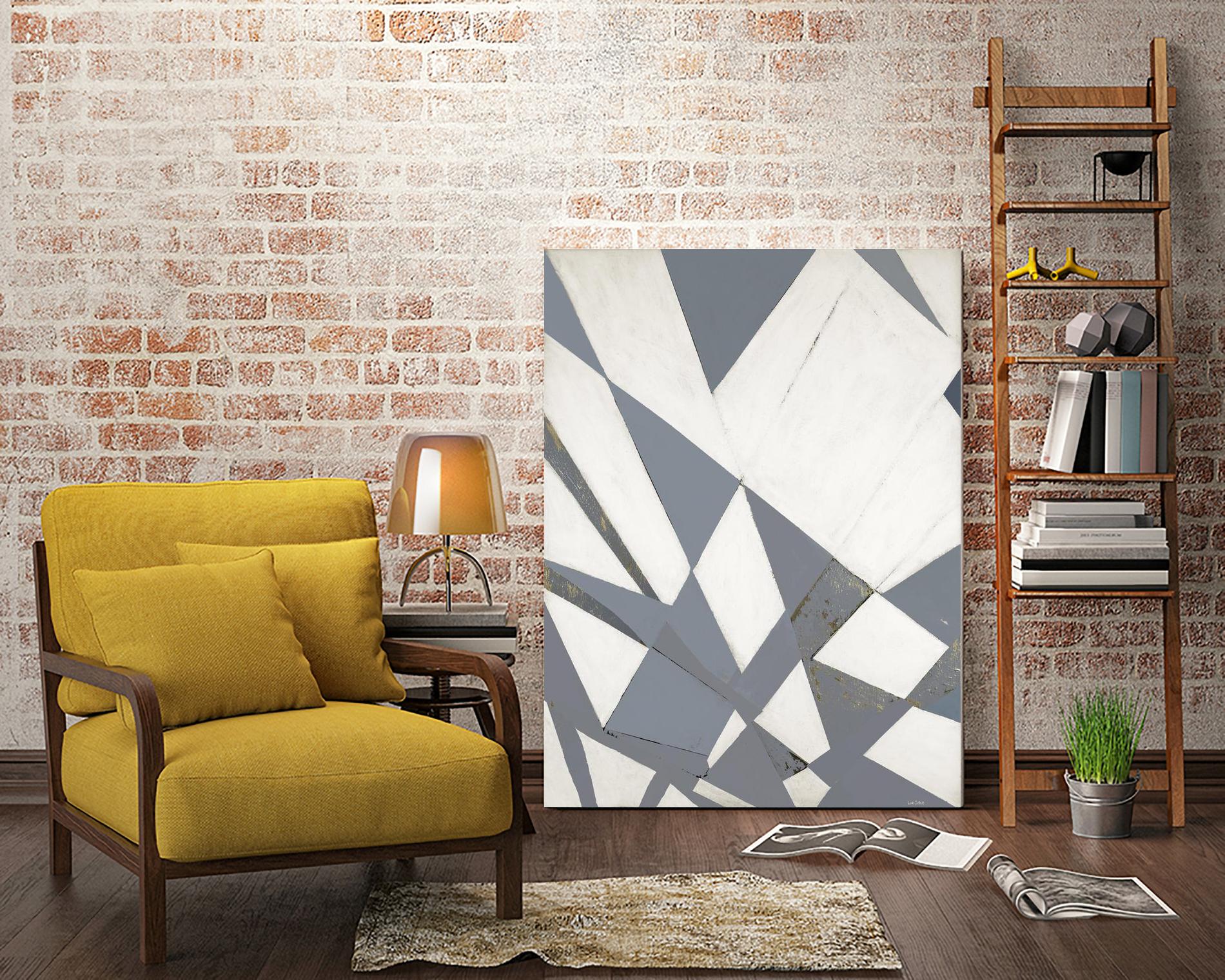 Nautical Flags – Gray - 1 by Lori Dubois on GIANT ART - white shapes artistes du québec