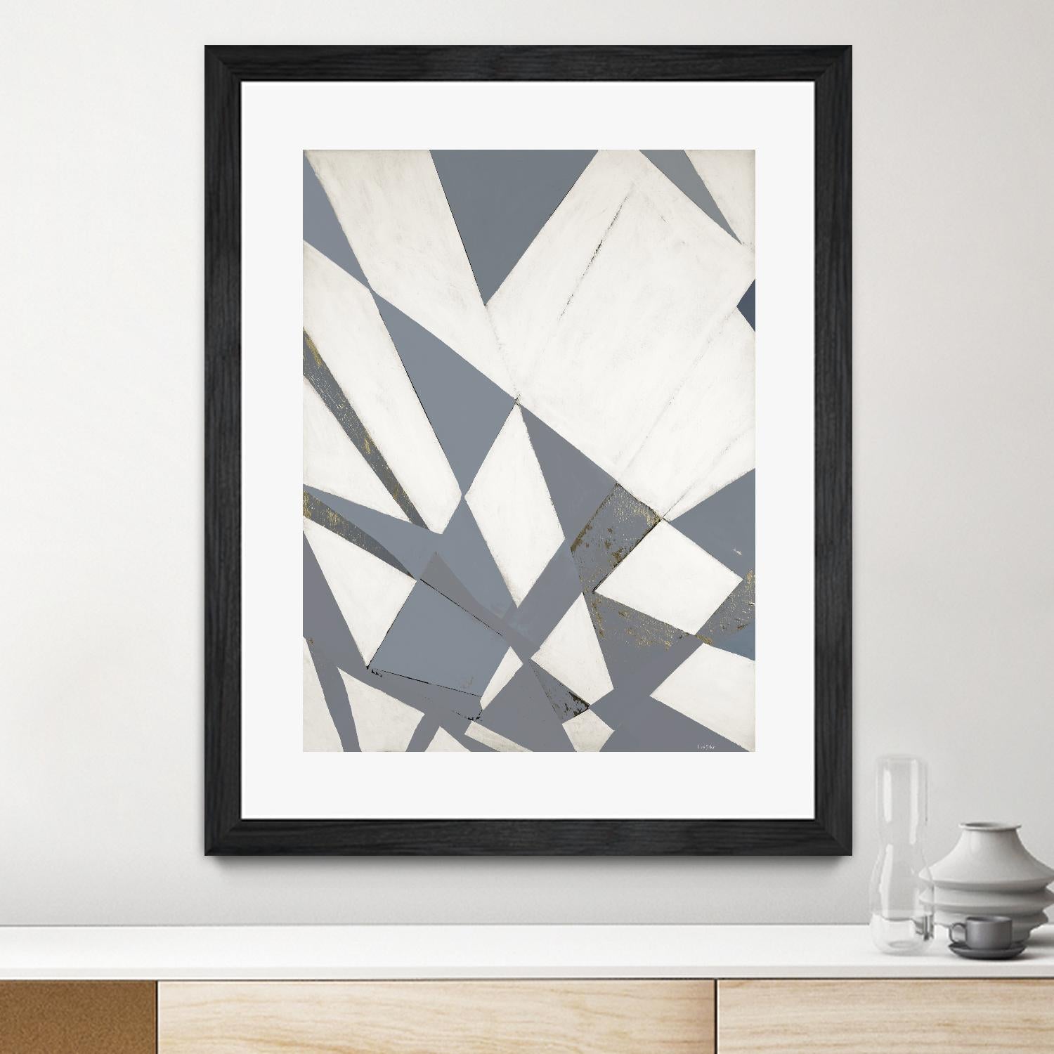 Nautical Flags – Gray - 1 by Lori Dubois on GIANT ART - white shapes artistes du québec