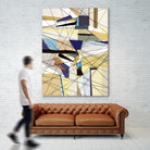 Navigation by Lori Dubois on GIANT ART - beige linear angled black lines