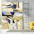 Navigation by Lori Dubois on GIANT ART - beige linear angled black lines