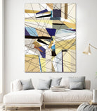 Navigation by Lori Dubois on GIANT ART - beige linear angled black lines