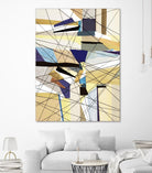 Navigation by Lori Dubois on GIANT ART - beige linear angled black lines