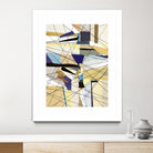 Navigation by Lori Dubois on GIANT ART - beige linear angled black lines