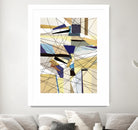 Navigation by Lori Dubois on GIANT ART - beige linear angled black lines