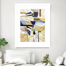 Navigation by Lori Dubois on GIANT ART - beige linear angled black lines