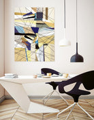 Navigation by Lori Dubois on GIANT ART - beige linear angled black lines