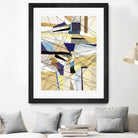 Navigation by Lori Dubois on GIANT ART - beige linear angled black lines