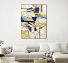 Navigation by Lori Dubois on GIANT ART - beige linear angled black lines