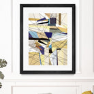 Navigation by Lori Dubois on GIANT ART - beige linear angled black lines