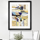 Navigation by Lori Dubois on GIANT ART - beige linear angled black lines