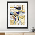Navigation by Lori Dubois on GIANT ART - beige linear angled black lines