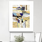 Navigation by Lori Dubois on GIANT ART - beige linear angled black lines