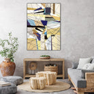 Navigation by Lori Dubois on GIANT ART - beige linear angled black lines
