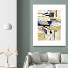 Navigation by Lori Dubois on GIANT ART - beige linear angled black lines