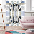 AzureEdge by Lori Dubois on GIANT ART - beige linear black & white